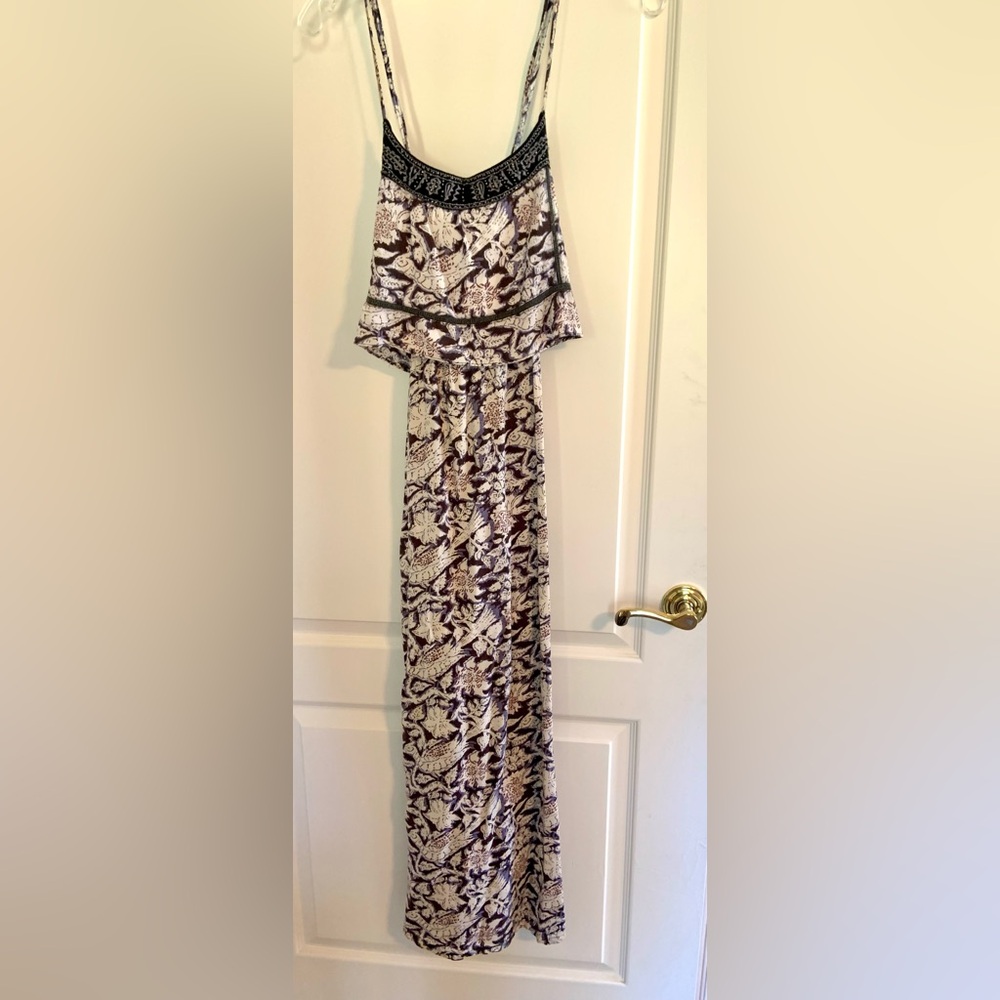 Violet/cream print sundress